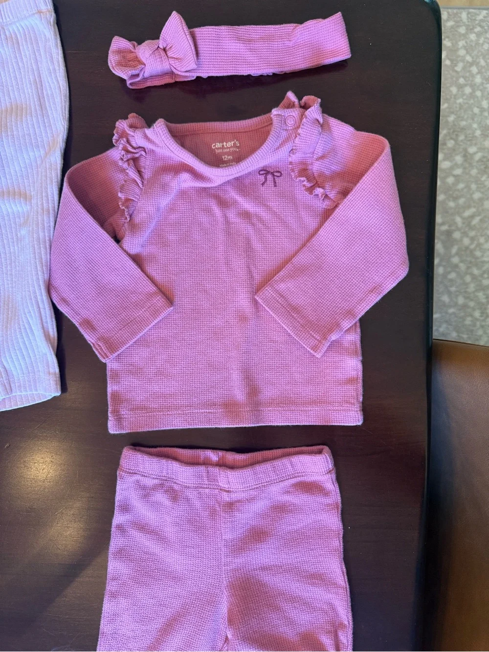 Baby Clothing Lot in Pink, White, Tan, Brown, Blue